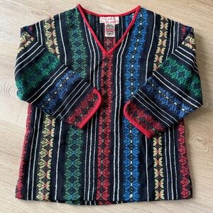 Vintage 50’s Mimi Weiss Nordic Handwoven 100% Wool Unisex Top Blouse